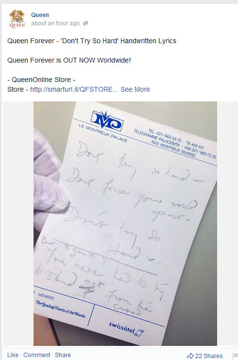 This is a good way to promote a sales link on social media.