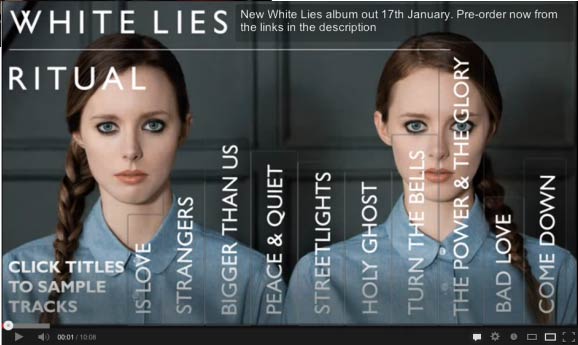 Add annotations which 'jump' to different sections in an album sampler video.