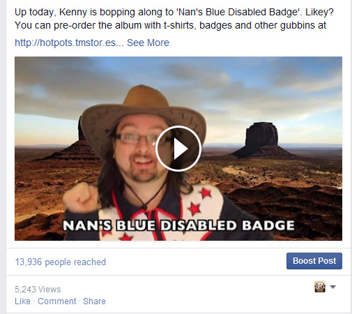 Put promotional messages in video on Facebook to get a bigger reach. 
