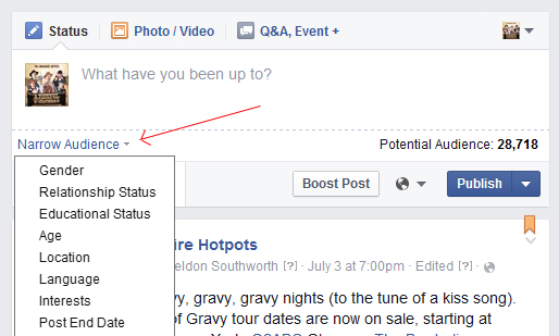 The 'targeting' tool and its options.